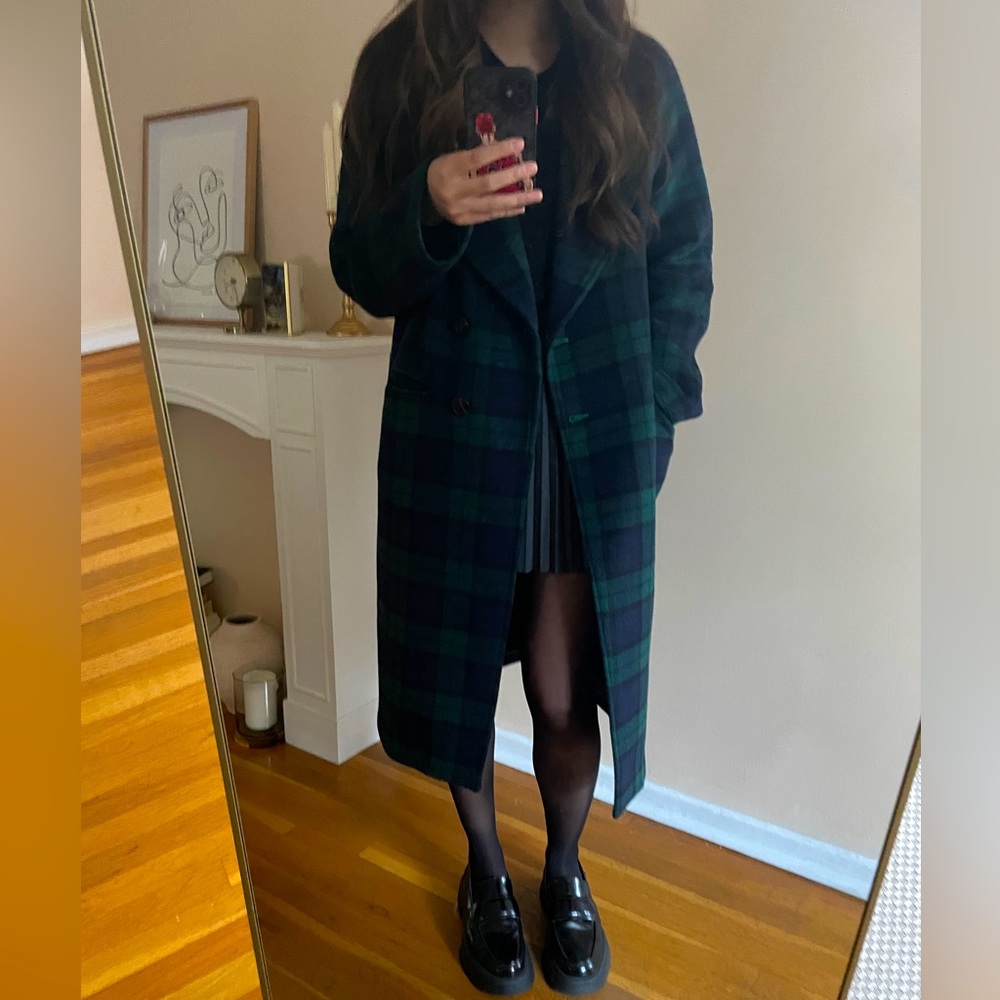 Avec Les Filles Green Plaid Jacket Size S